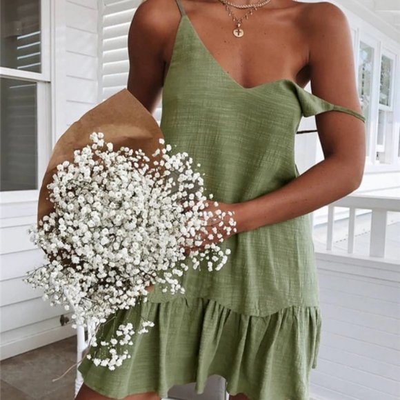 Dresses & Skirts - CRISSY Cami Ruffle Hem Dress